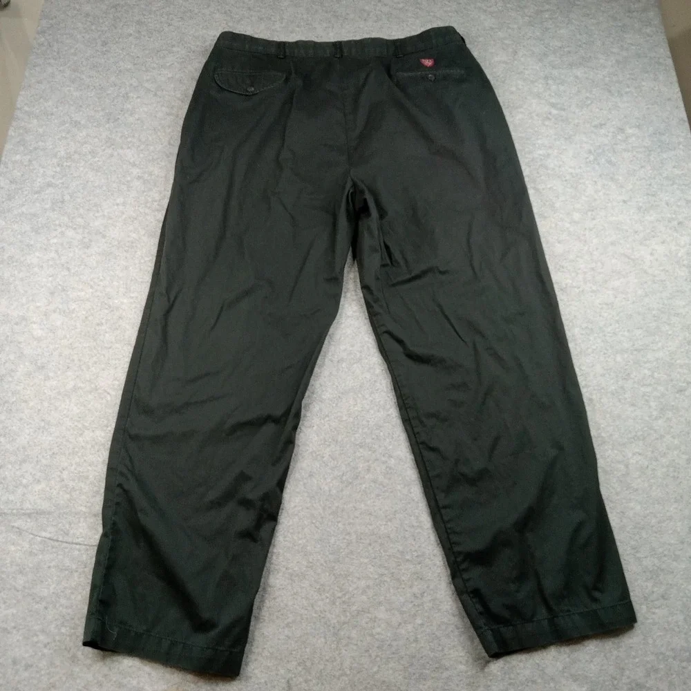 Polo Golf Pants Mens 42x30 Black 100% Cotton‎ Pleated Chino Straight Leg Casual